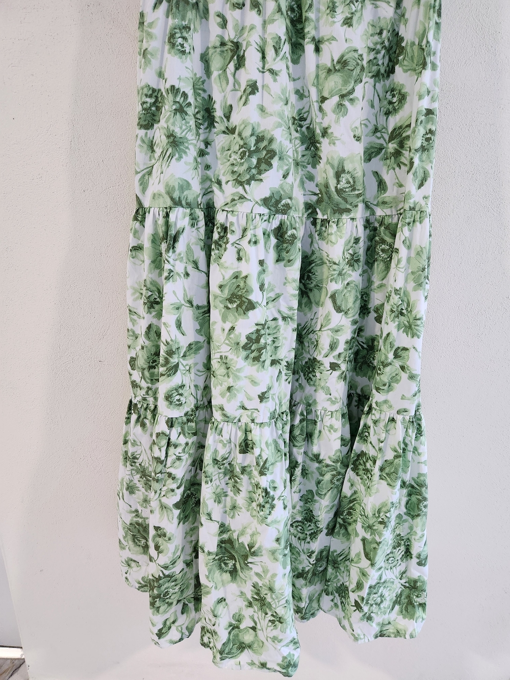 Abercrombie & Fitch Green Floral Tiered Maxi Dress - Picture 4 of 11